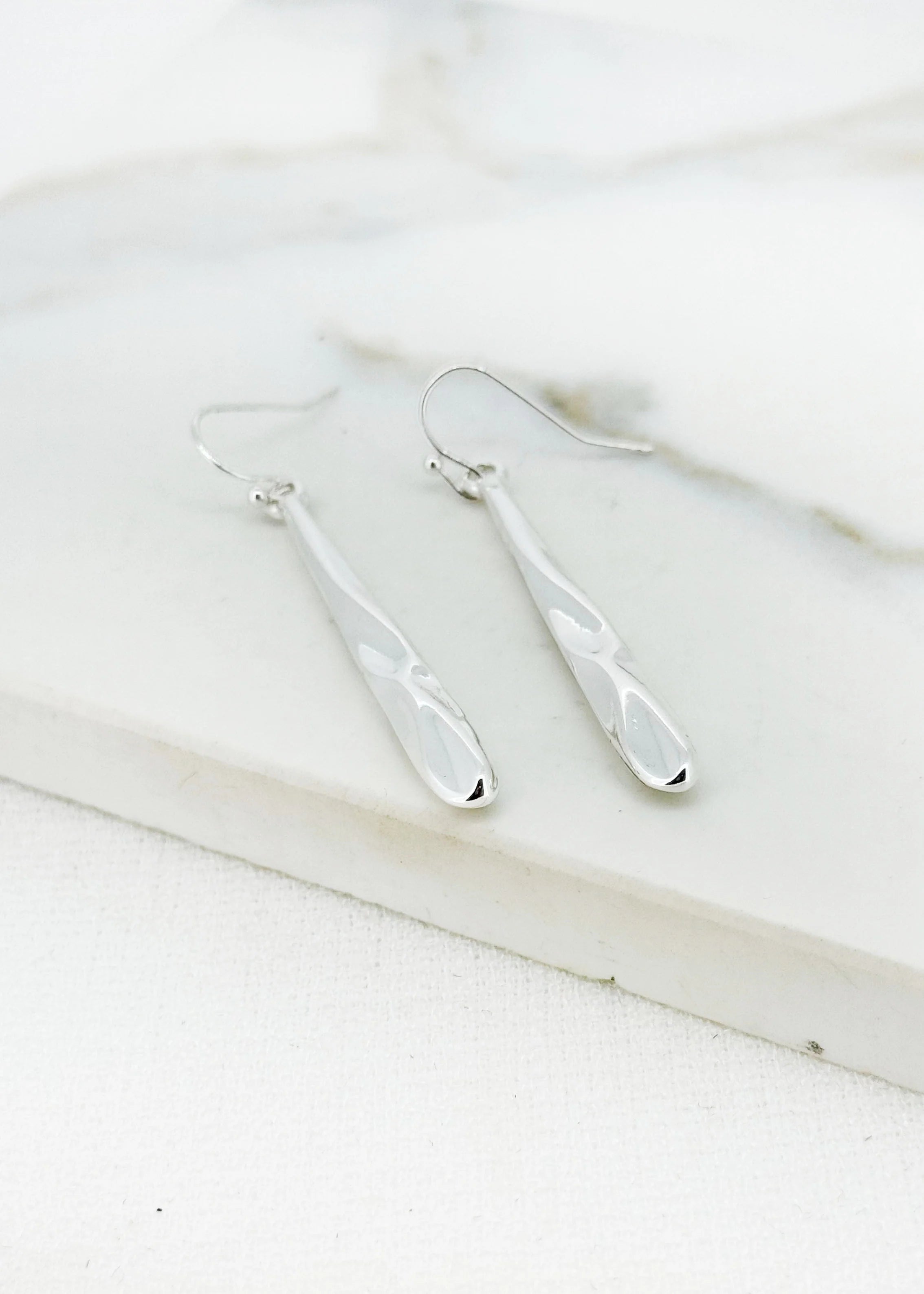Envy Silver Long Dropper Earrings