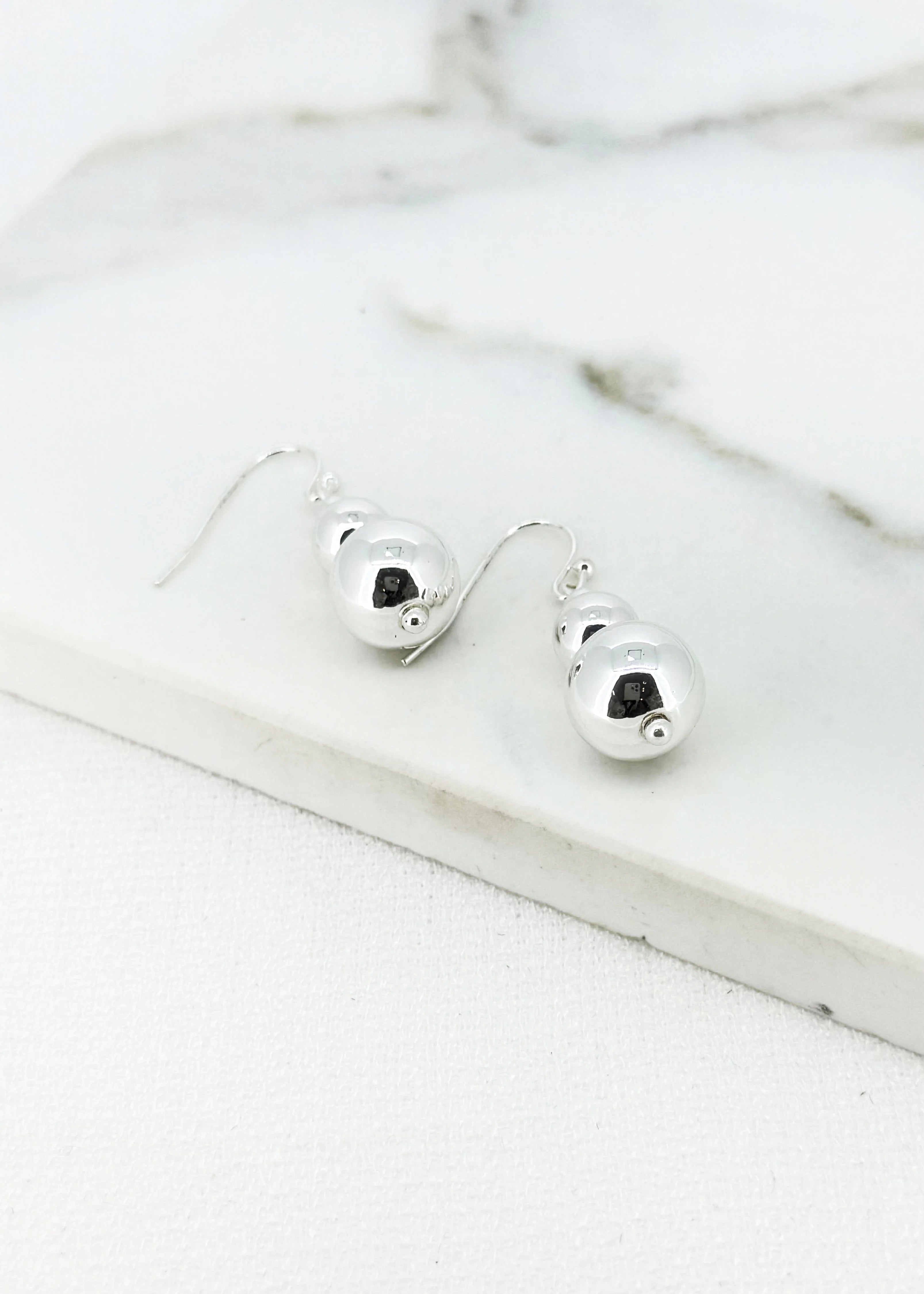 Envy Silver Balls Dropper Earring