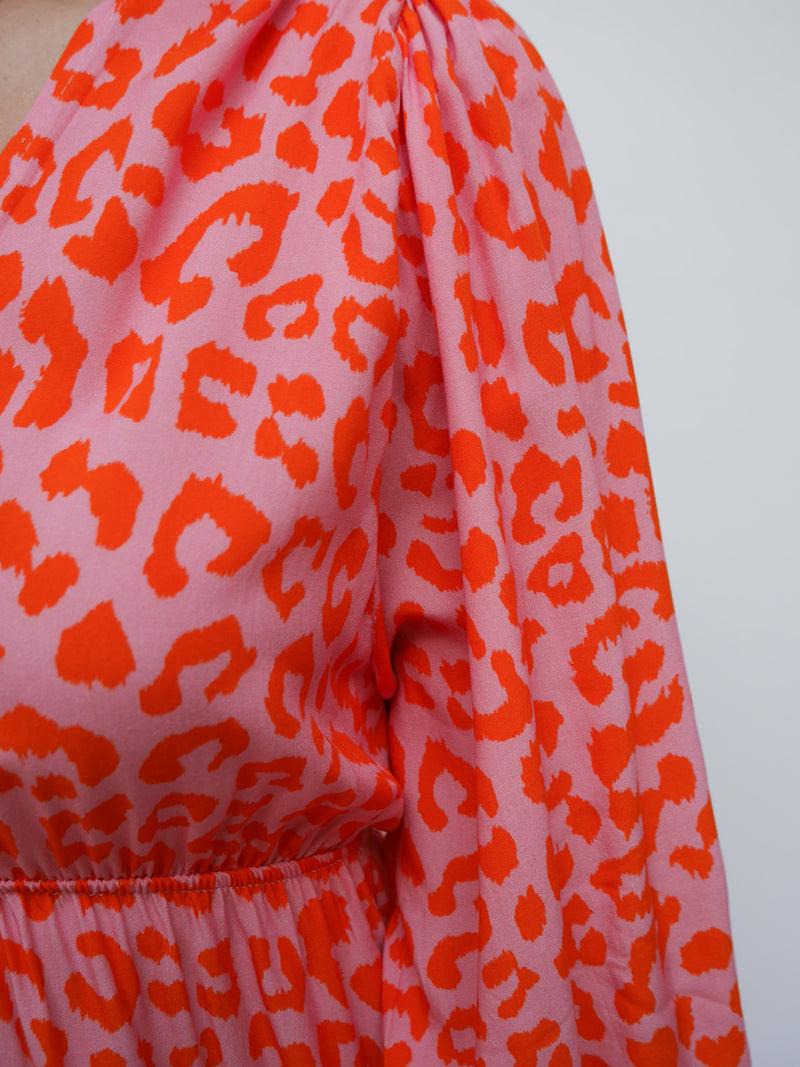 Naomi Dress Pink & Orange