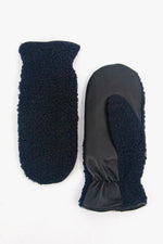 Navy Borg Fleece Mittens