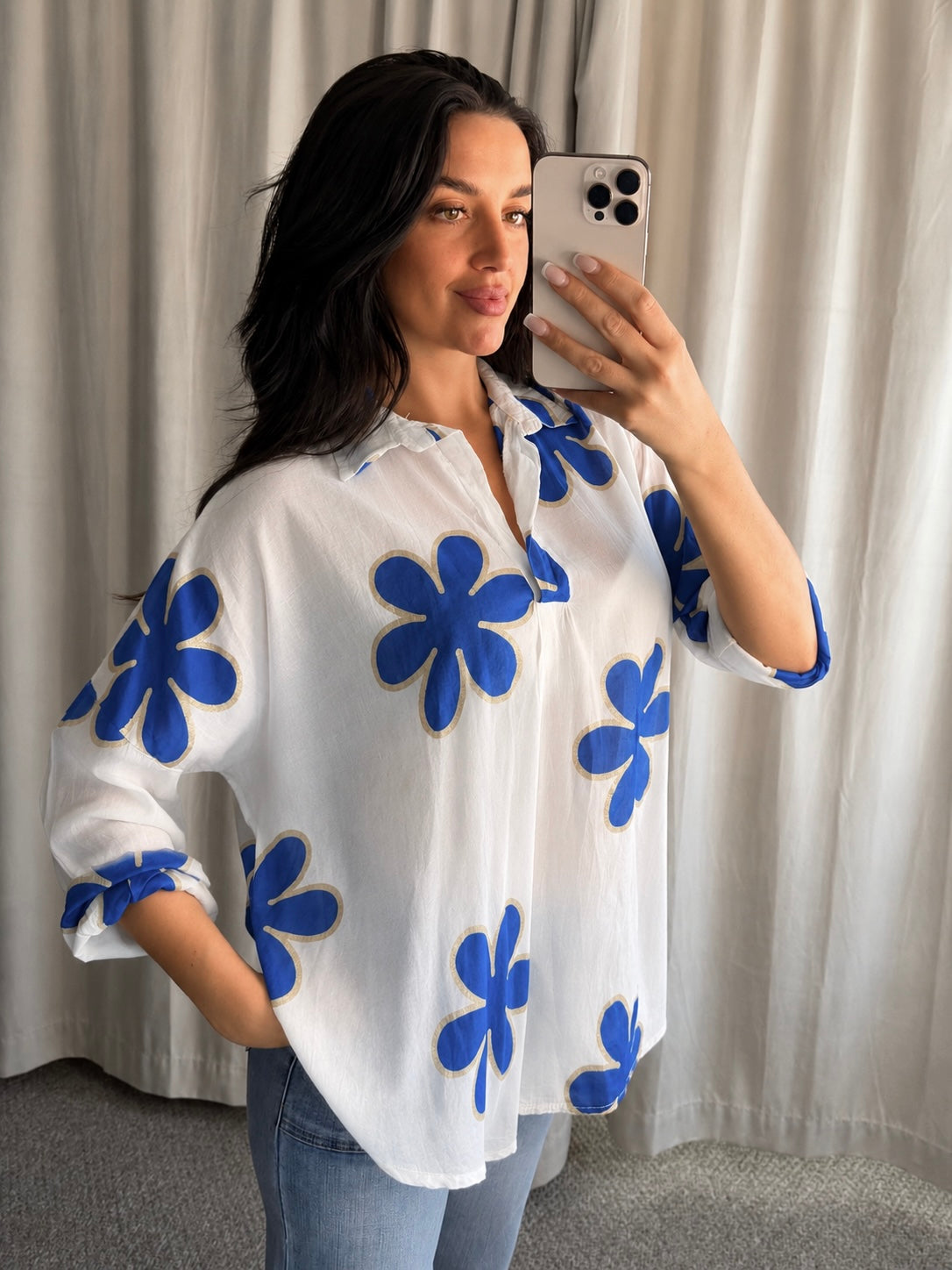 Cadence Blouse Royal Blue