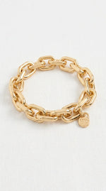 Gold elasticated link bracelet