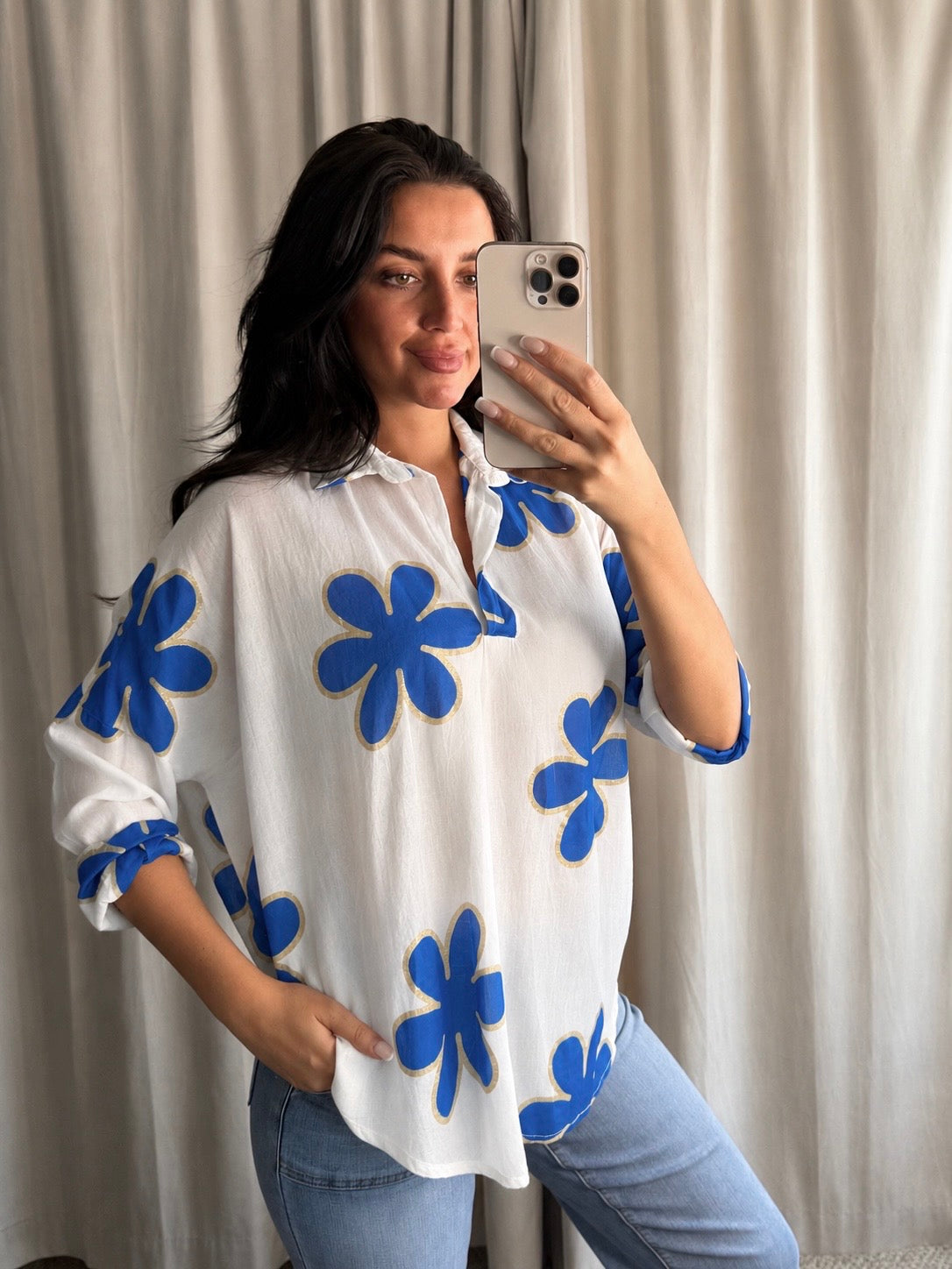 Cadence Blouse Royal Blue