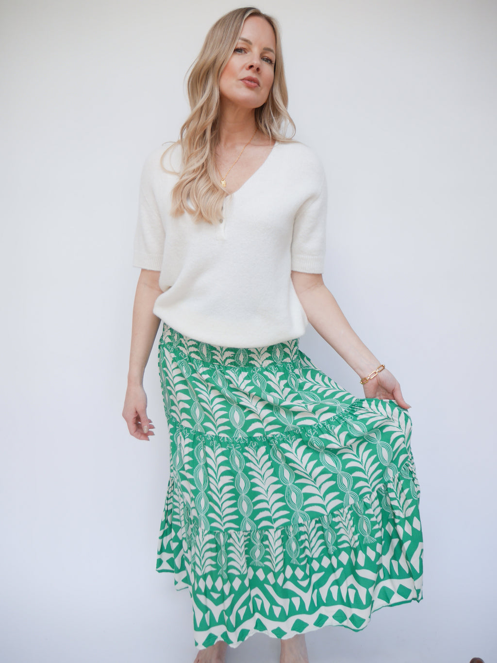 Carrie Skirt Dress Emerald