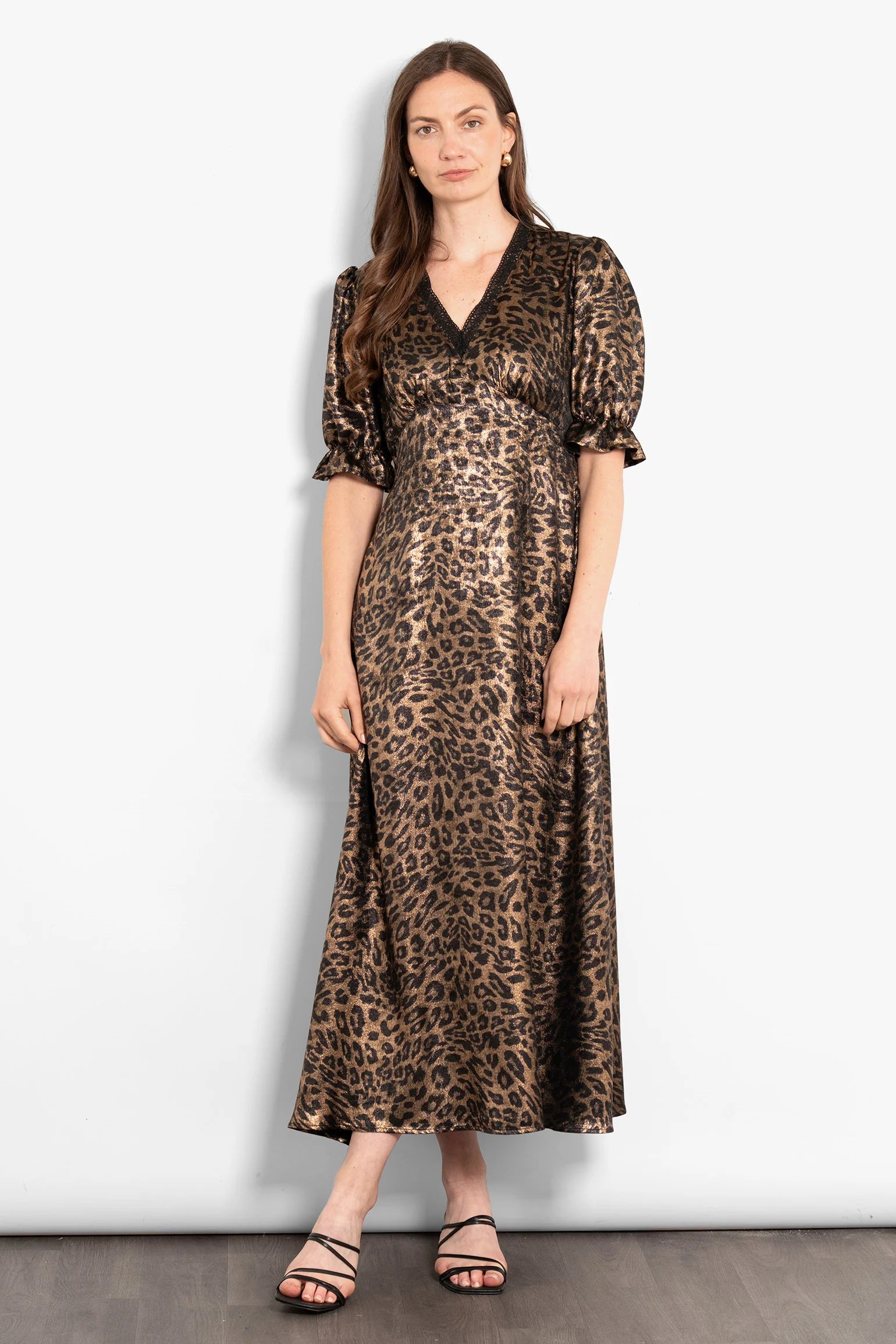Elise Dress Bronze Leopard