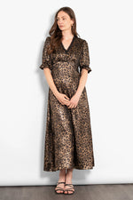 Elise Dress Bronze Leopard
