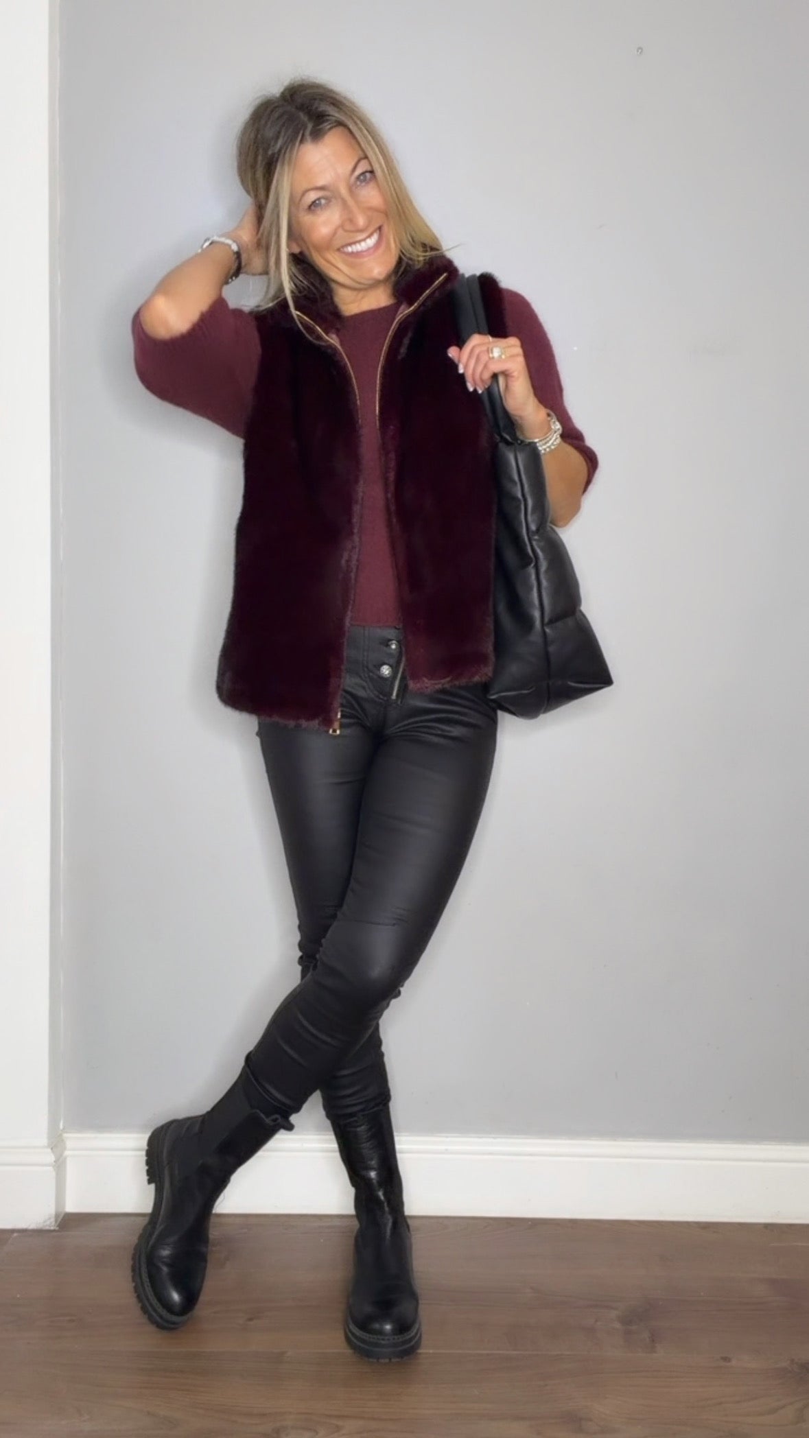 Arabella Gilet Bordo