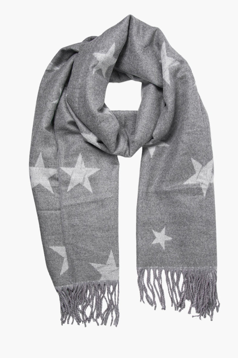 Grey Scattered Star Heavyweight Scarf