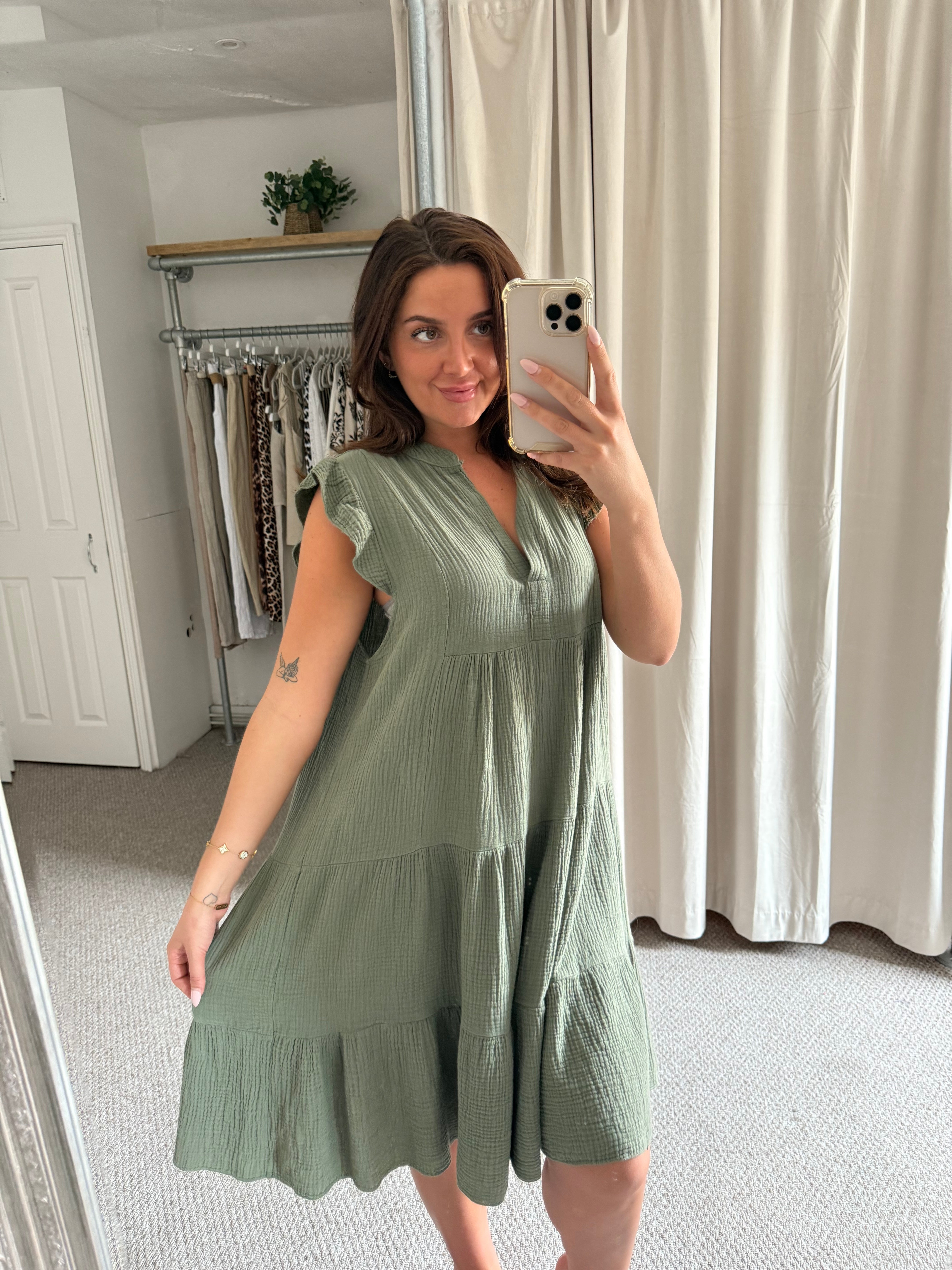 Belle Dress Khaki