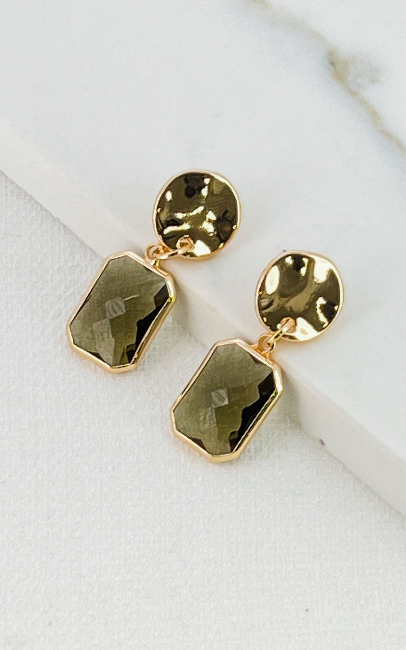 Envy Gold & Grey Stud Earrings