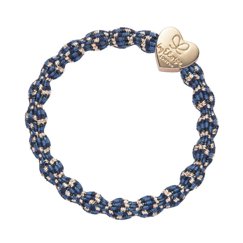 Gold Heart Metallic Blueberry Charm Hair Band