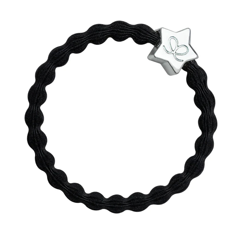 Silver Star Black Charm Hair Band