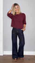 Hattie Alpaca Knit Bordo