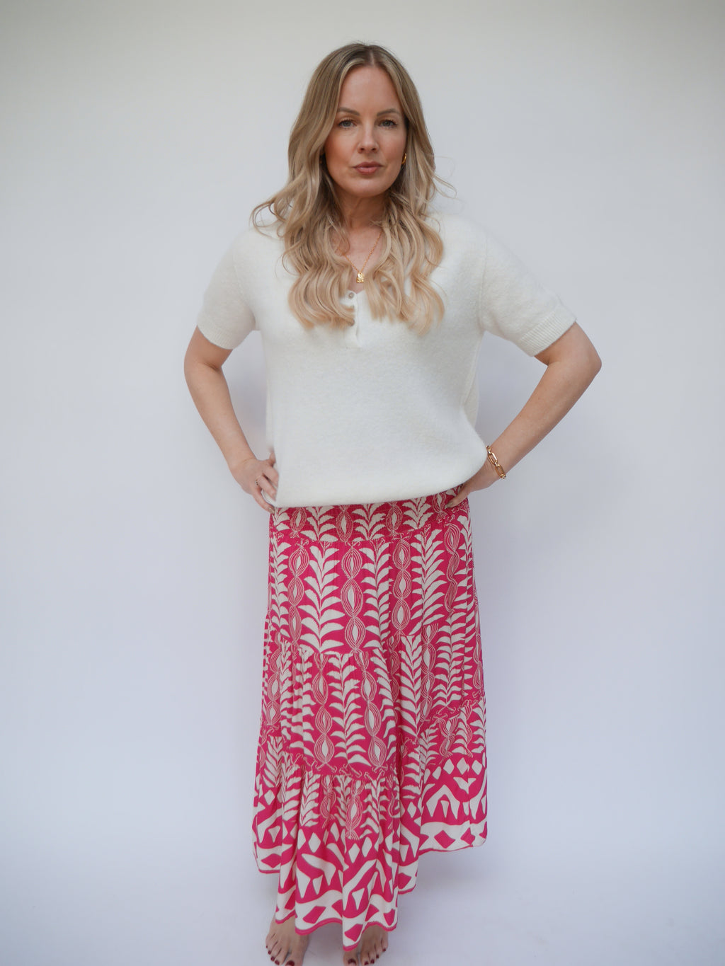 Carrie Skirt Dress Fuchsia