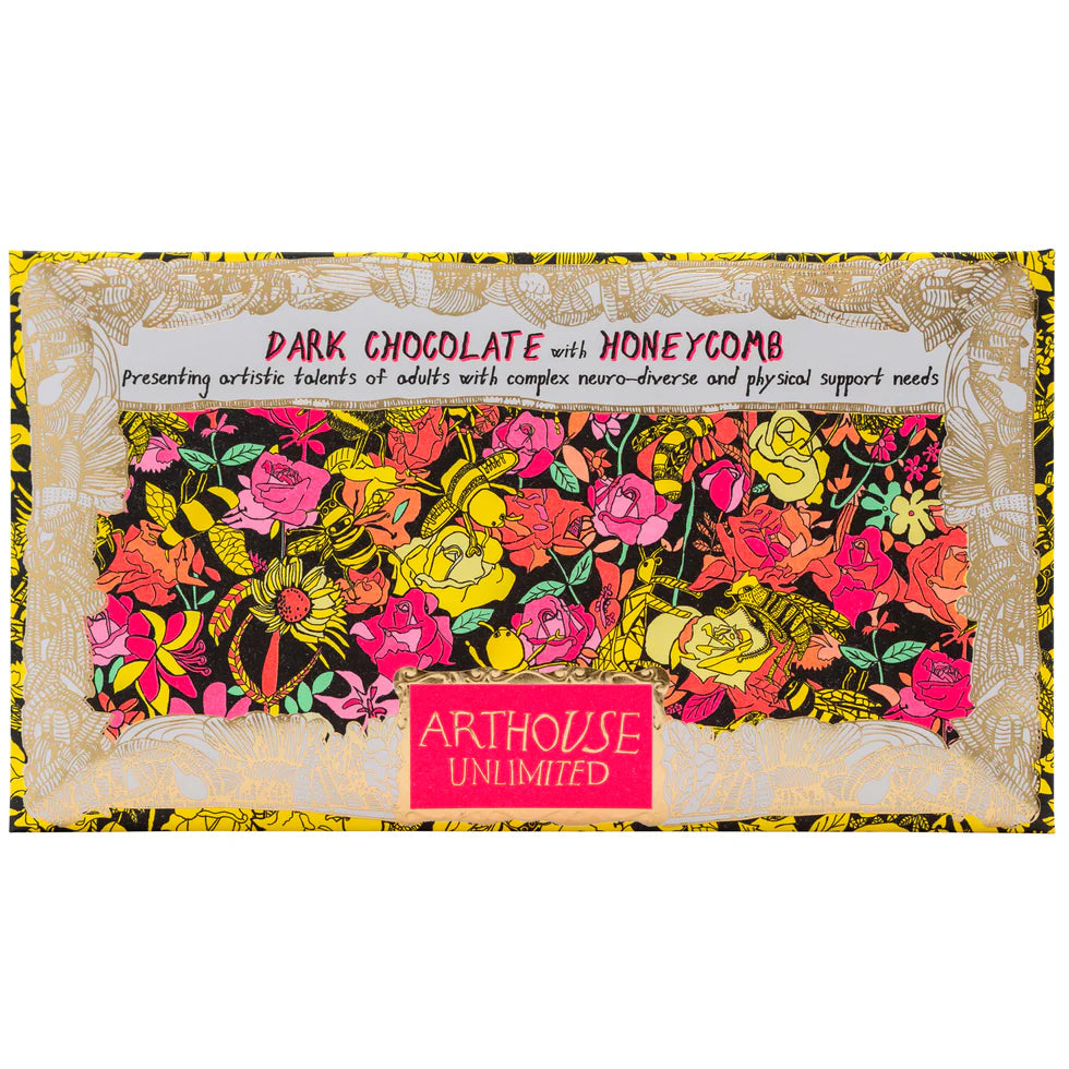 Arthouse Bee Free, Dark Chocolate Bar with Honeycomb