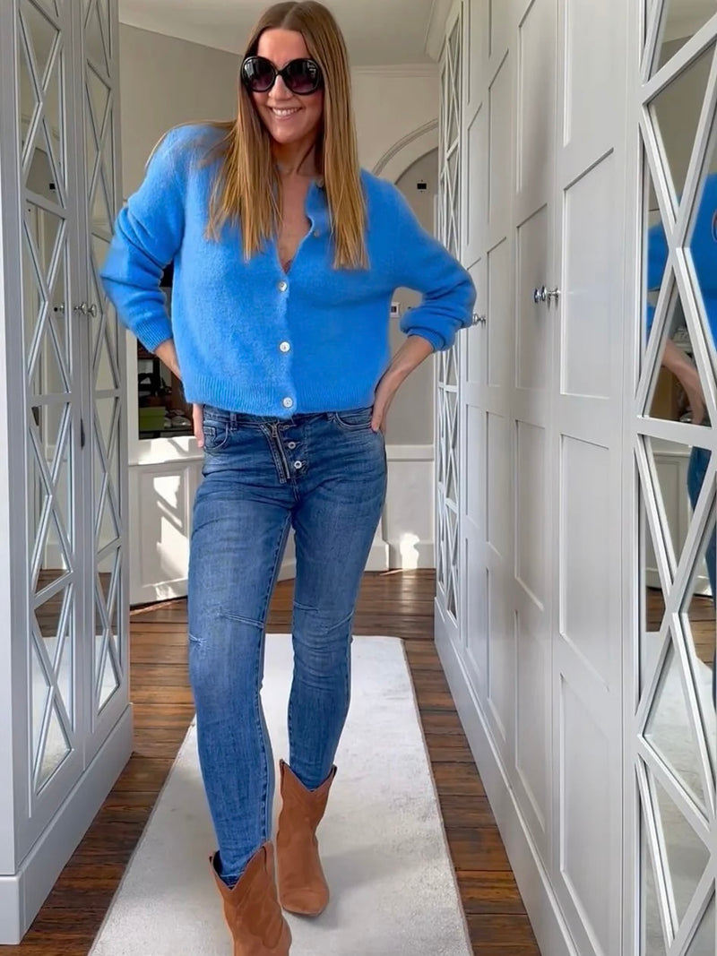 Claudia Cardigan Cornflower Blue