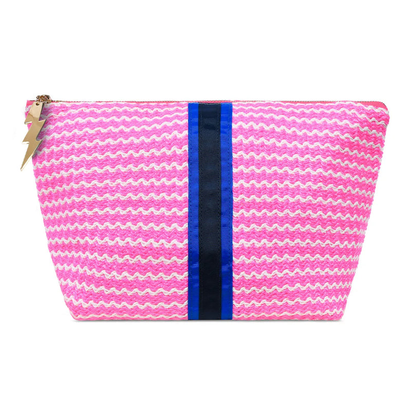 Hot Pink Wiggle Weave Make Up Bag