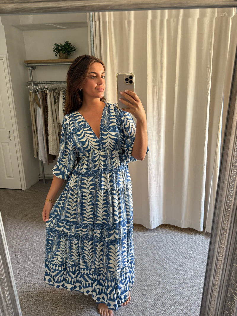 Erin Dress Denim Blue
