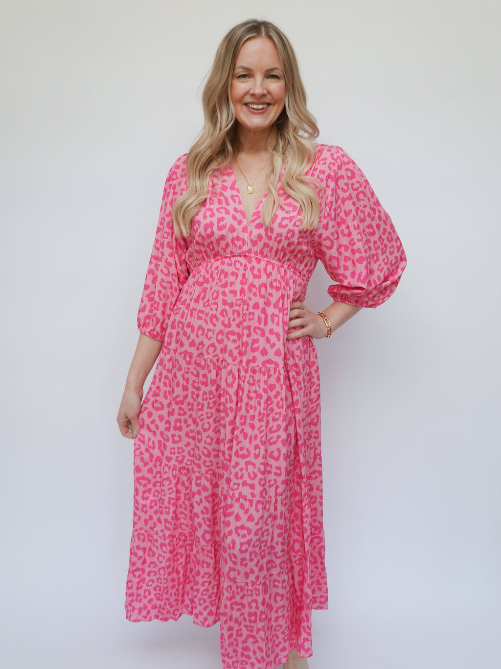 Naomi Dress Pink & Fuchsia