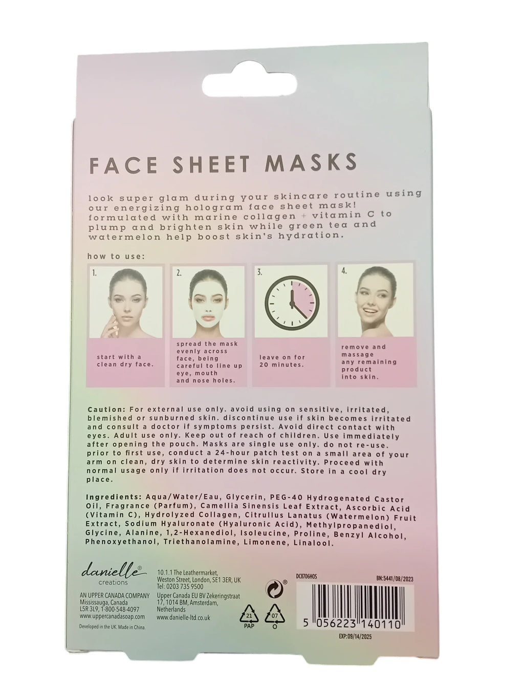 Hologram Face Sheet Mask