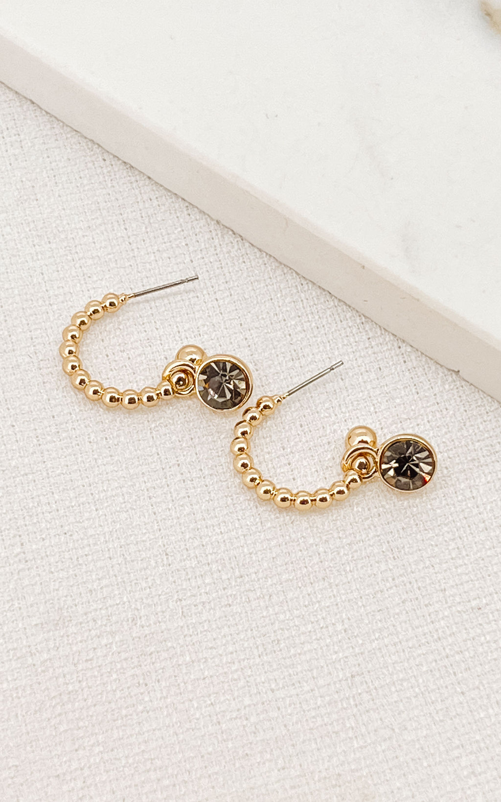 Envy Gold Beaded Teardrop Earrings