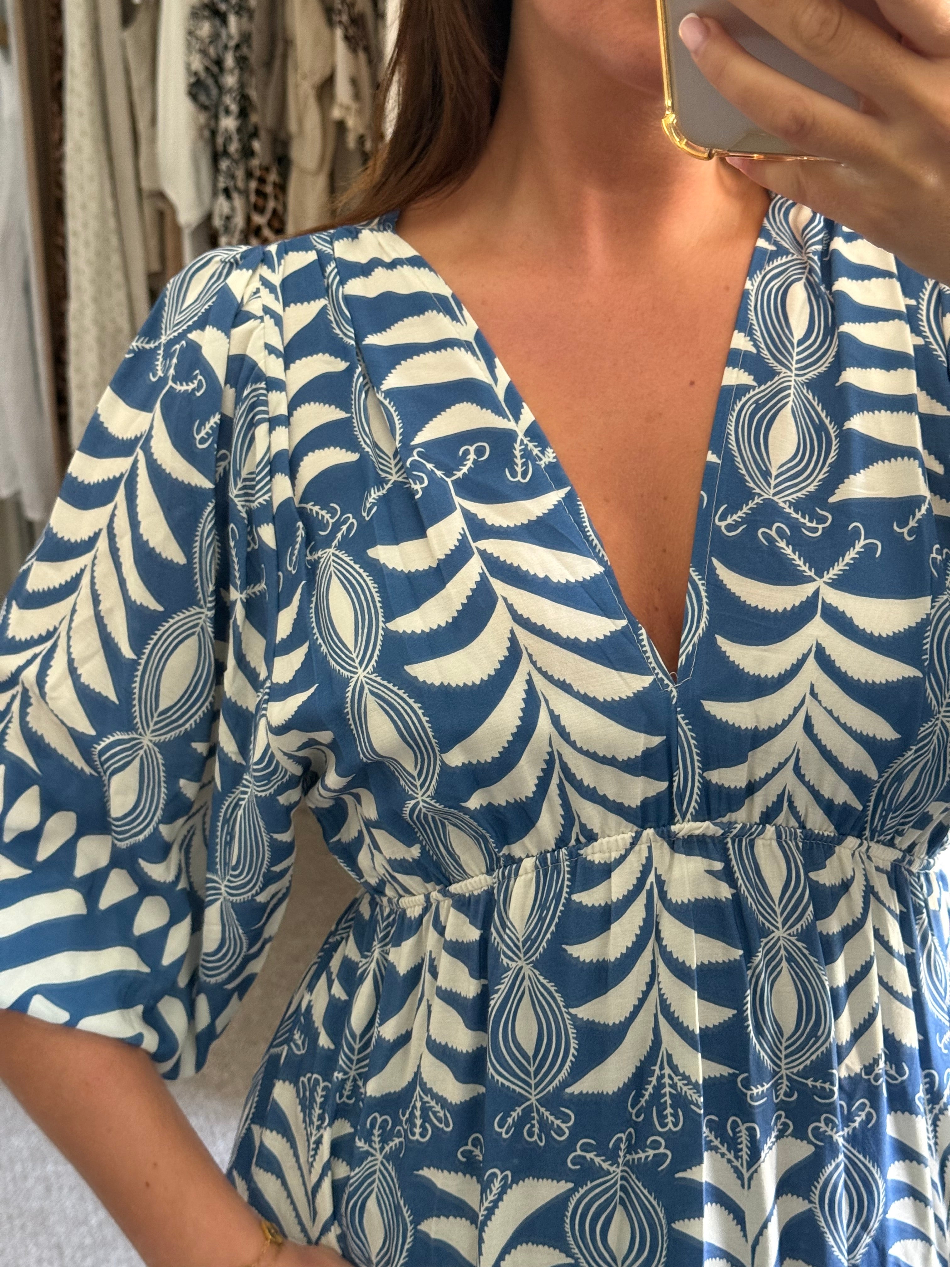 Erin Dress Denim Blue