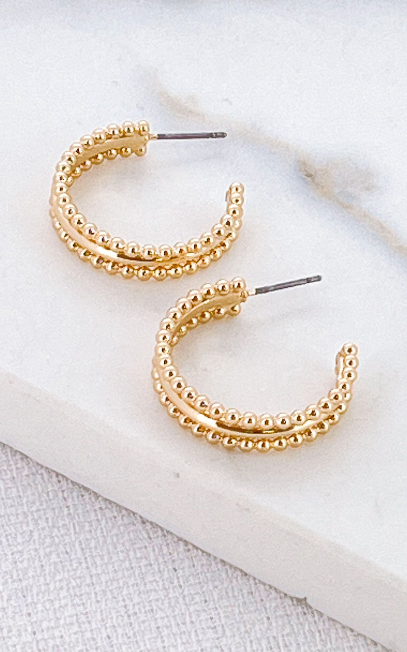 Envy Gold Beaded Earrings