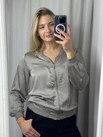 Sasha Satin Bomber Jacket Mink
