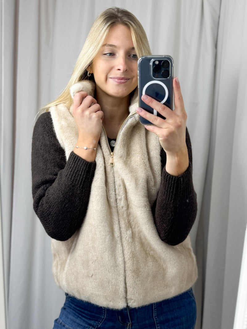 Arabella Gilet Beige