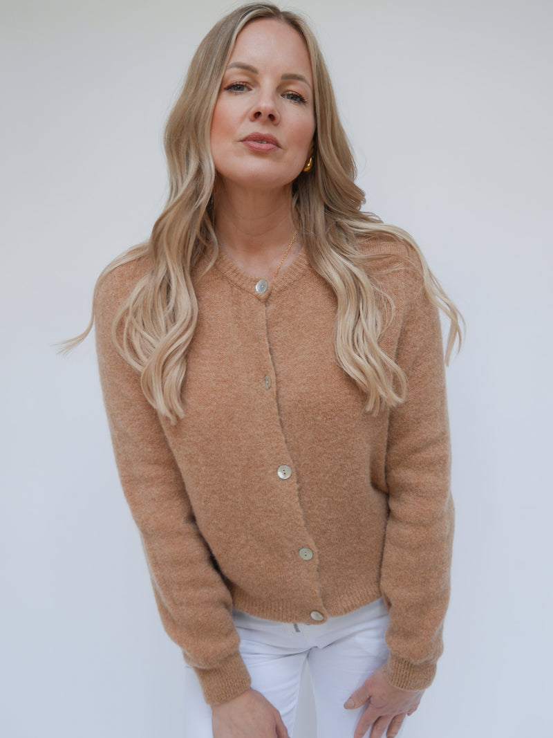 Claudia Cardigan Camel