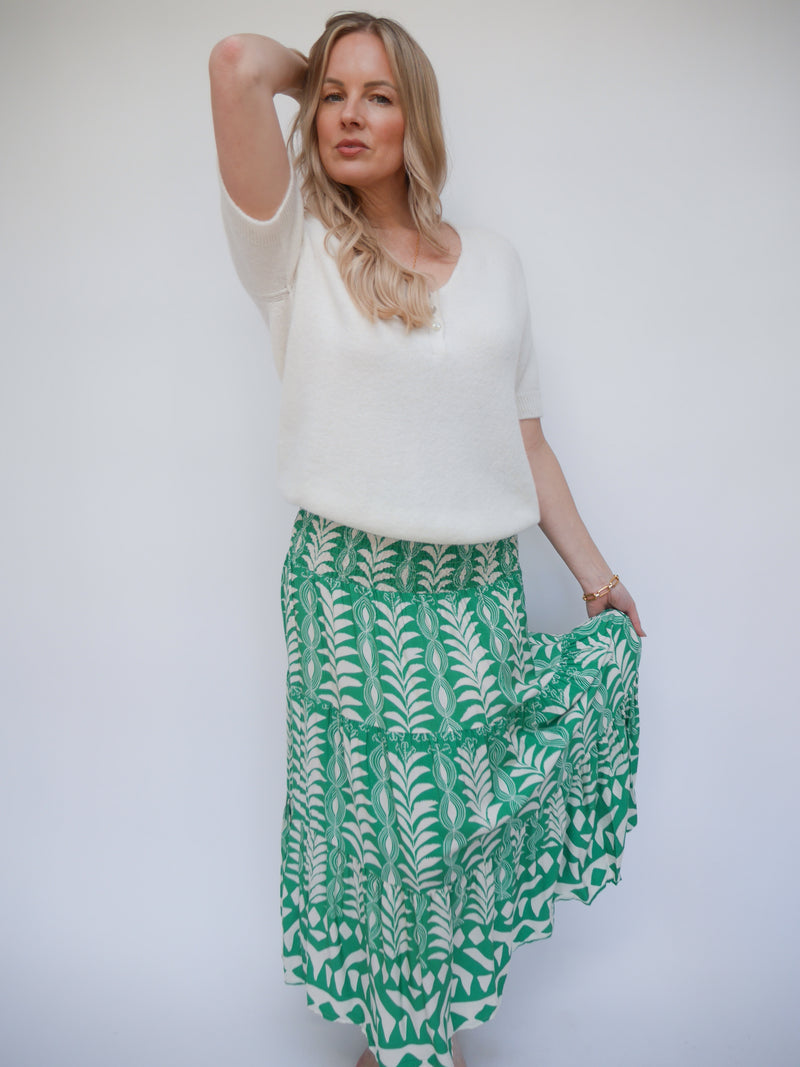 Carrie Skirt Dress Emerald