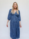 Naomi Dress Navy & French Blue