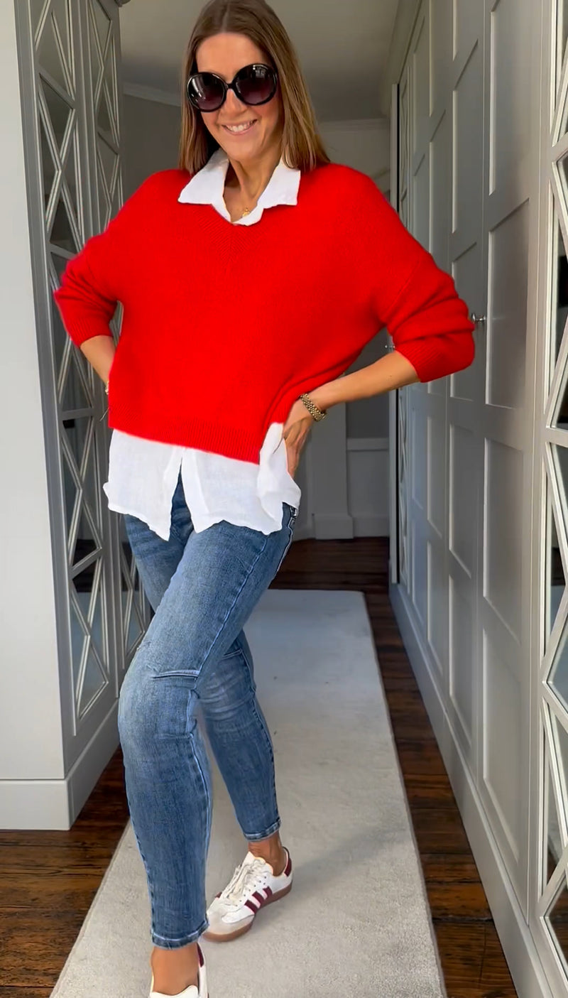 Sadie Knit Tomato Red