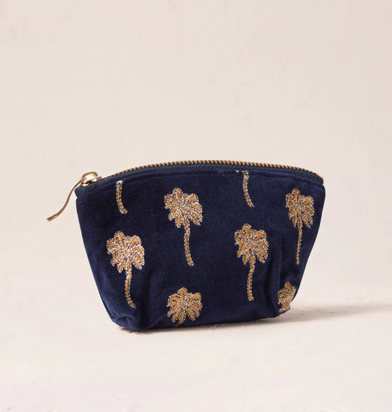 送料関税込【Elizabeth Scarlett】 Velvet Coin Purse Elizabeth Scarlett Charcoal Wild Tiger Velvet Coin Purse