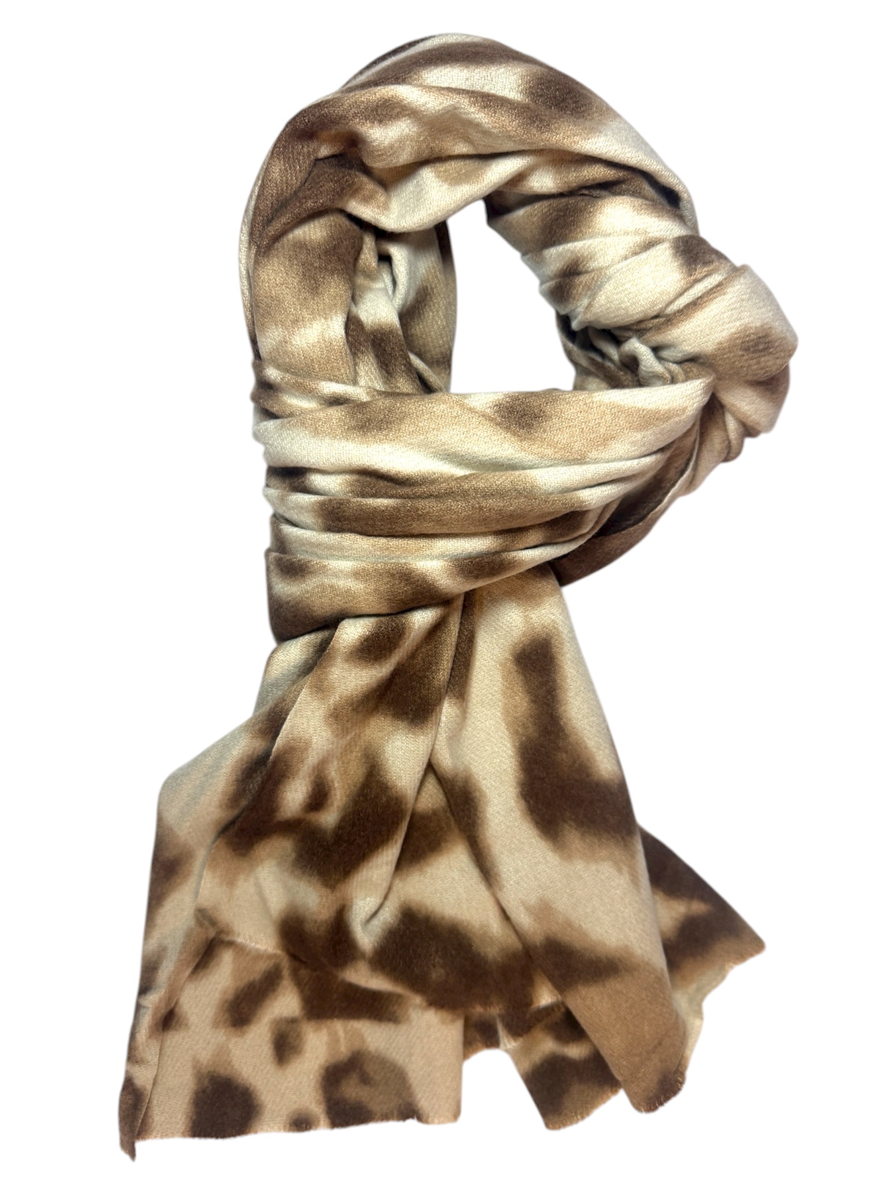 Neutral Animal Print Blanket Scarf