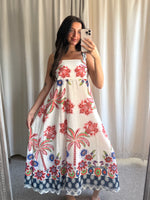 Bianca Sundress Navy & Red