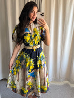 Capri Lemon Dress Navy