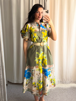 Capri Lemon Dress Khaki