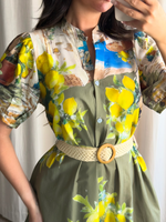 Capri Lemon Dress Khaki