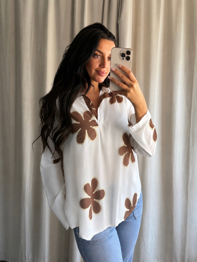 Cadence Blouse Chocolate