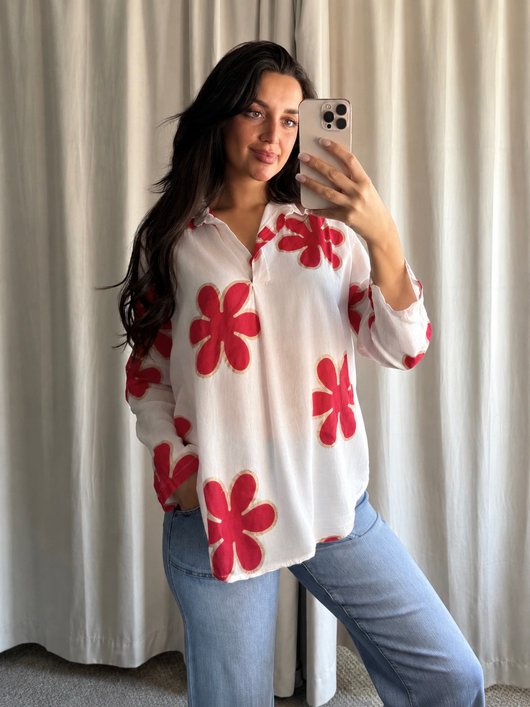 Cadence Blouse Red