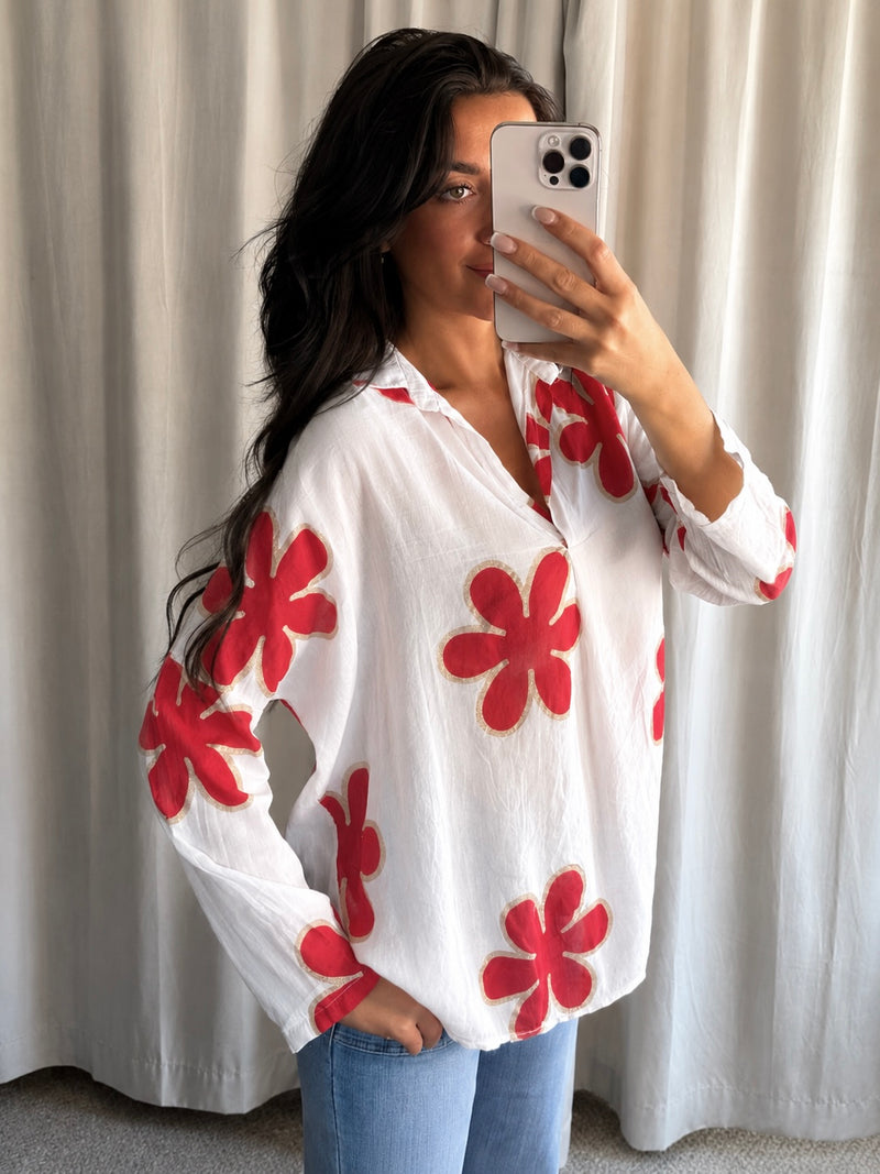 Cadence Blouse Red