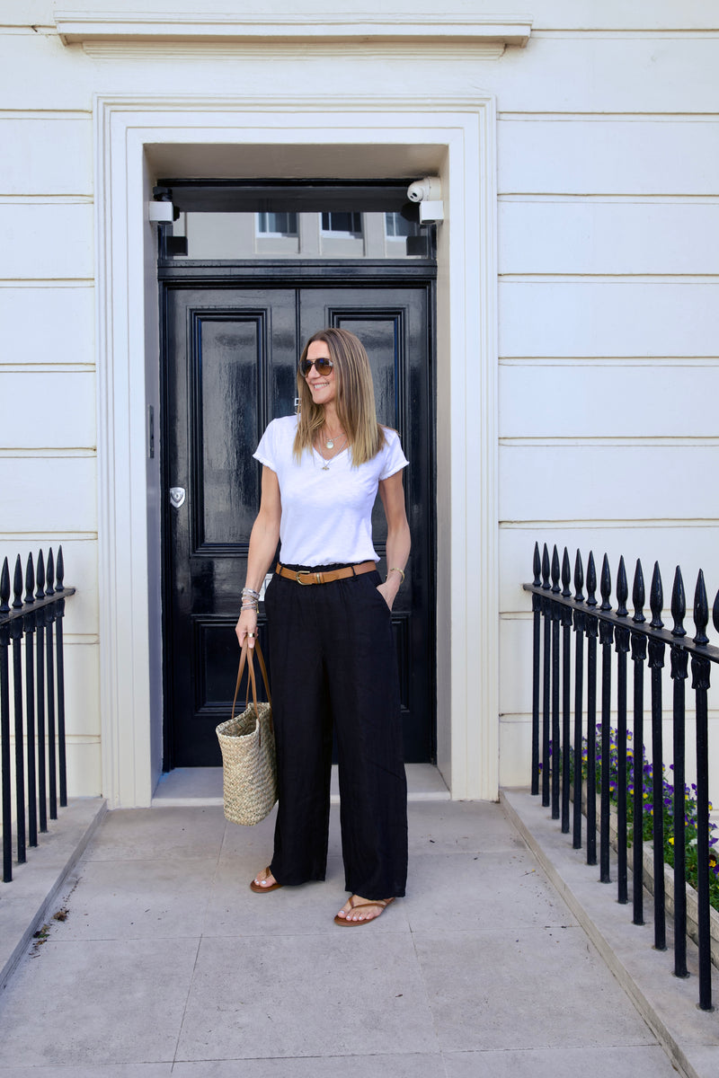 Lakka Linen Trouser Black