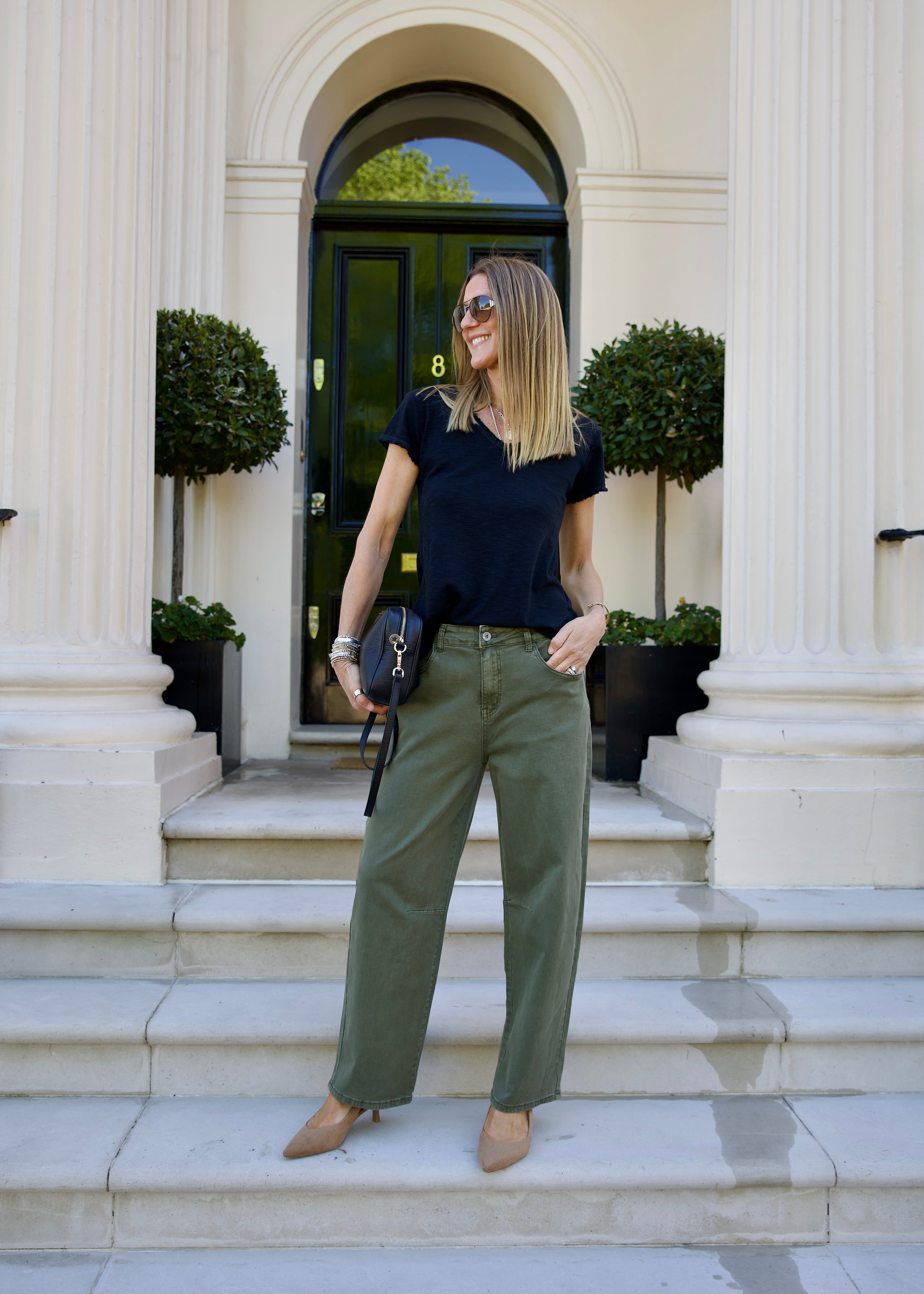 Alaior Barrel Leg Jeans Khaki