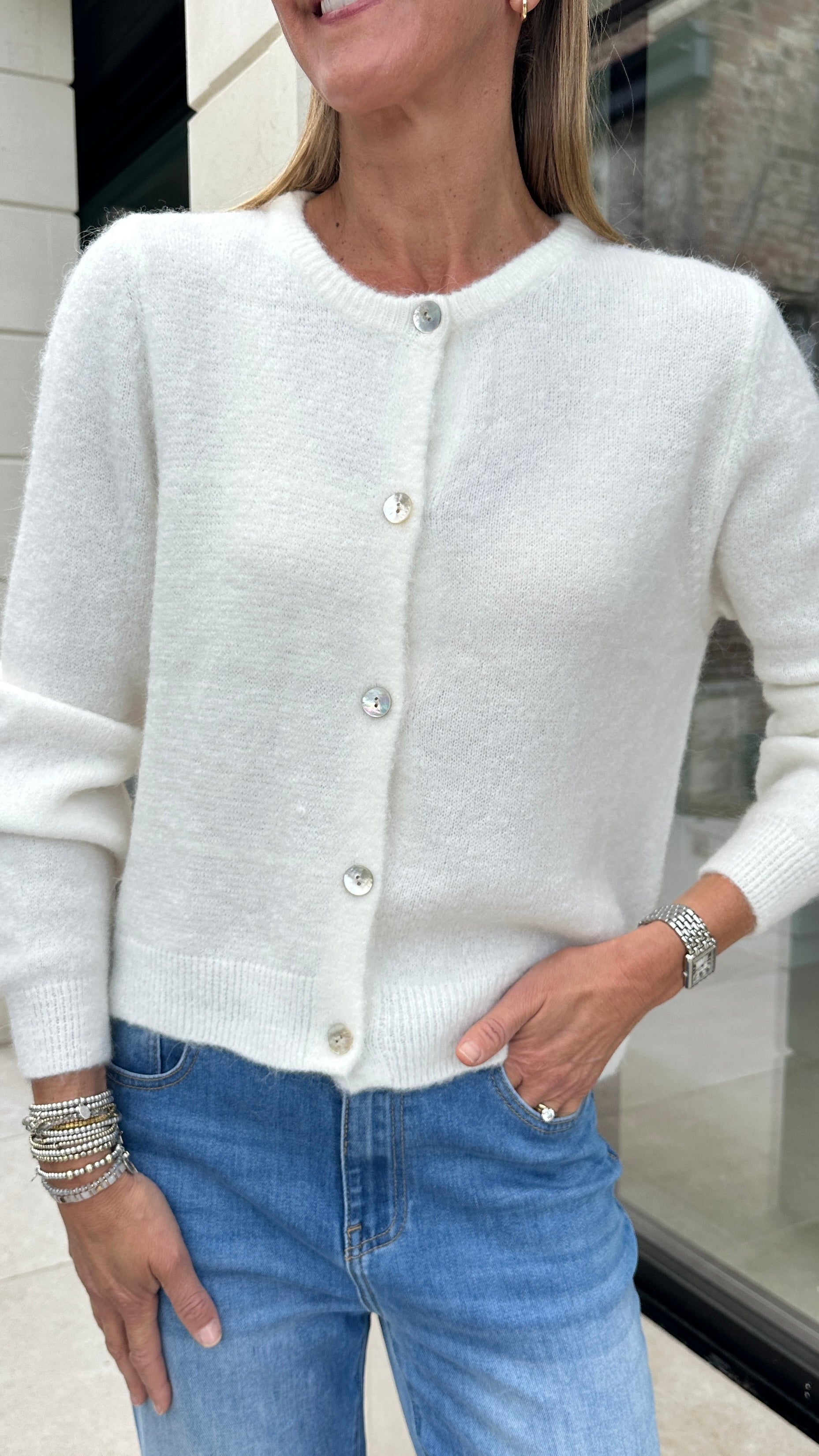 Mahon Alpaca Cardigan Ivory