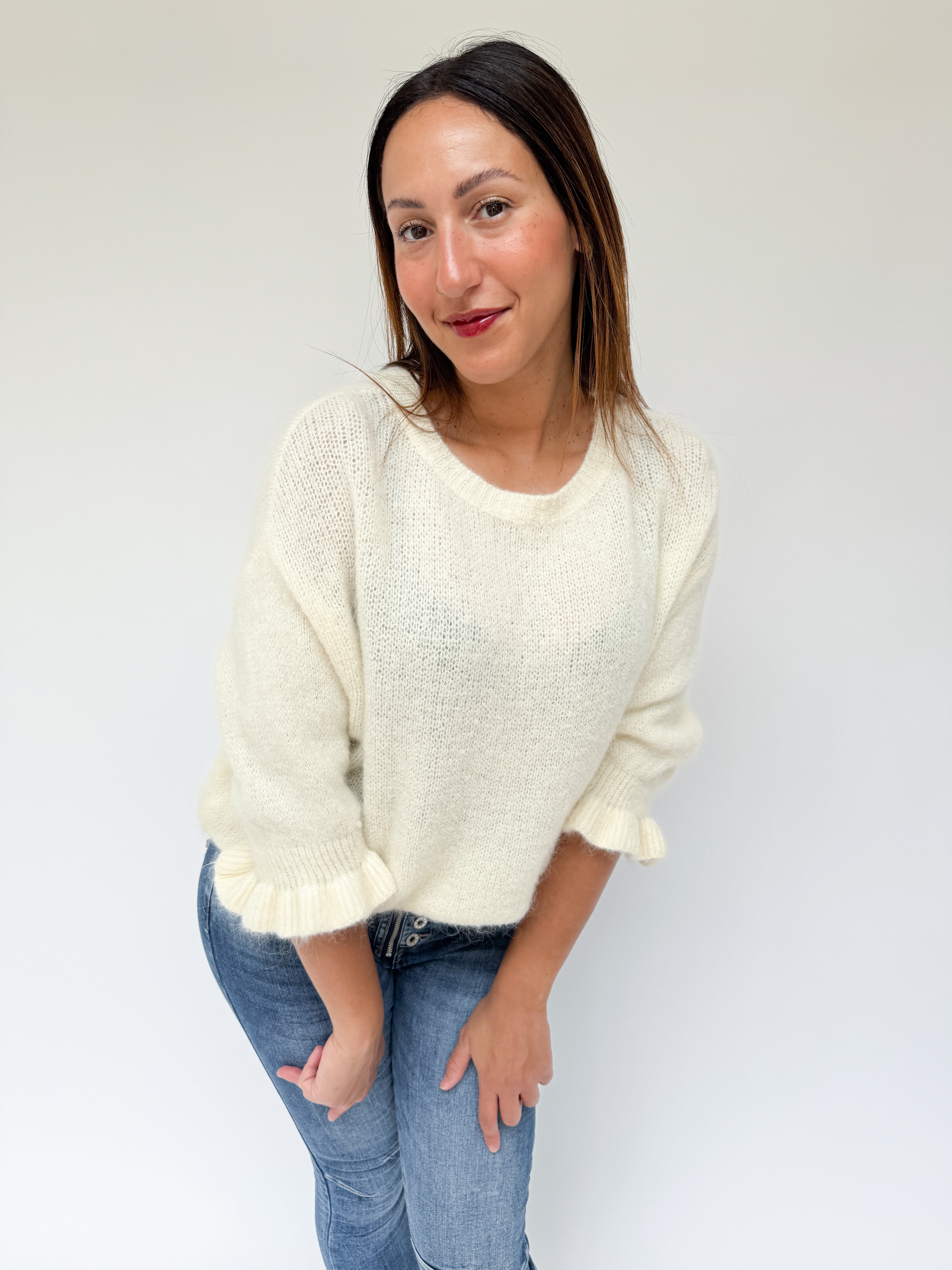 Harriet Alpaca Knit Ivory