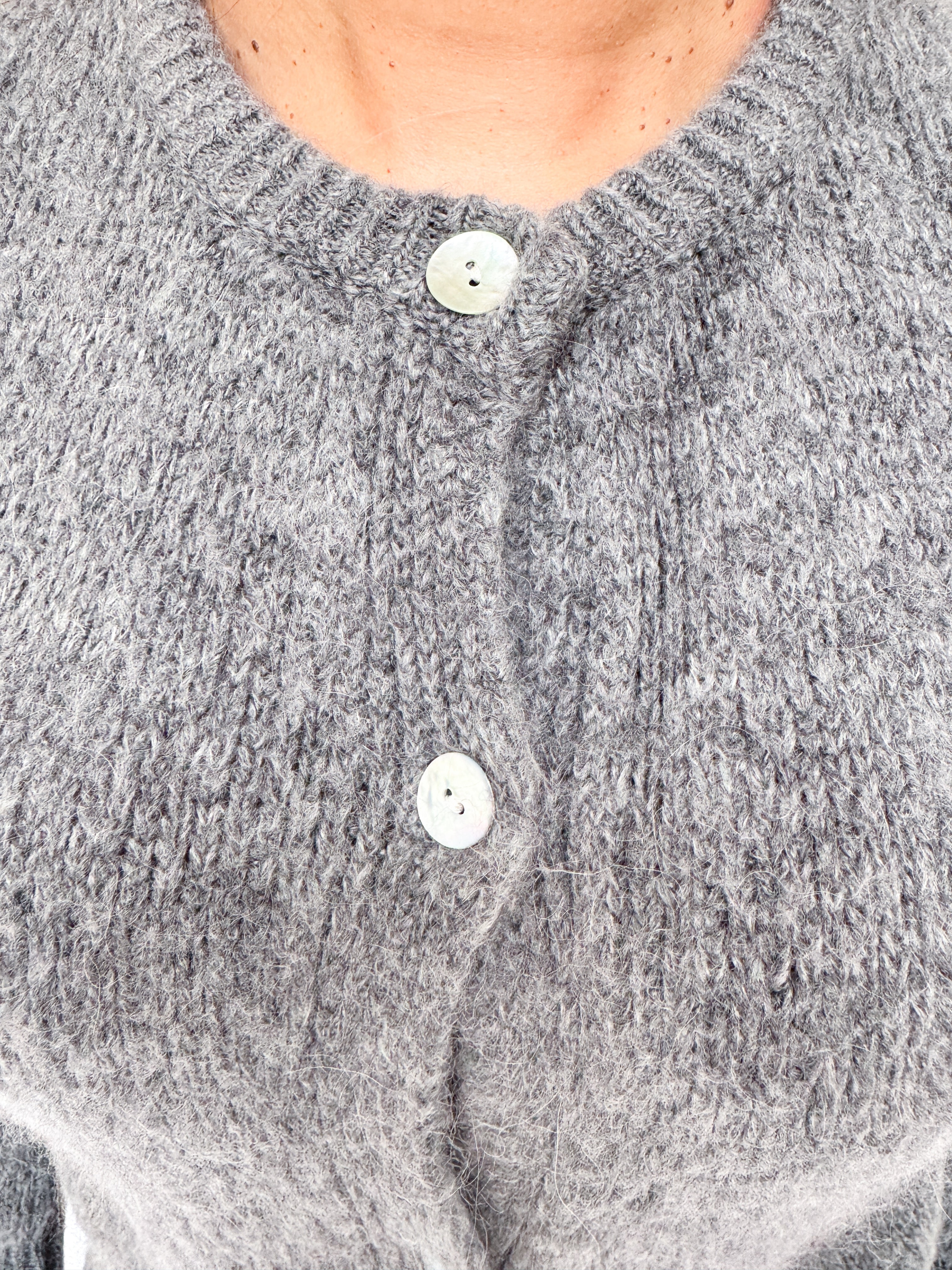 Clara Alpaca Cardigan Grey