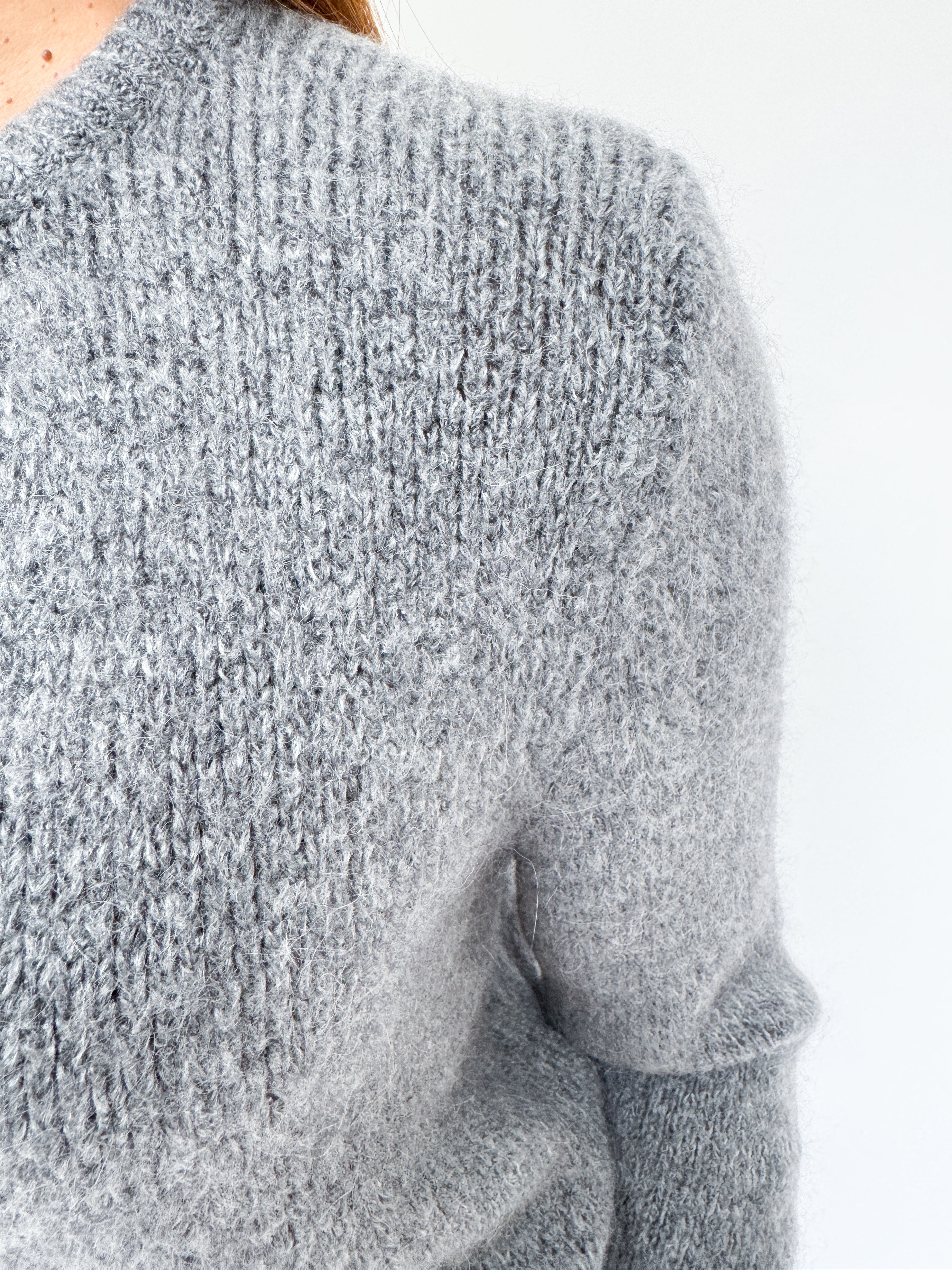 Clara Alpaca Cardigan Grey