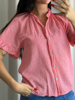 Coco Blouse Coral Stripe