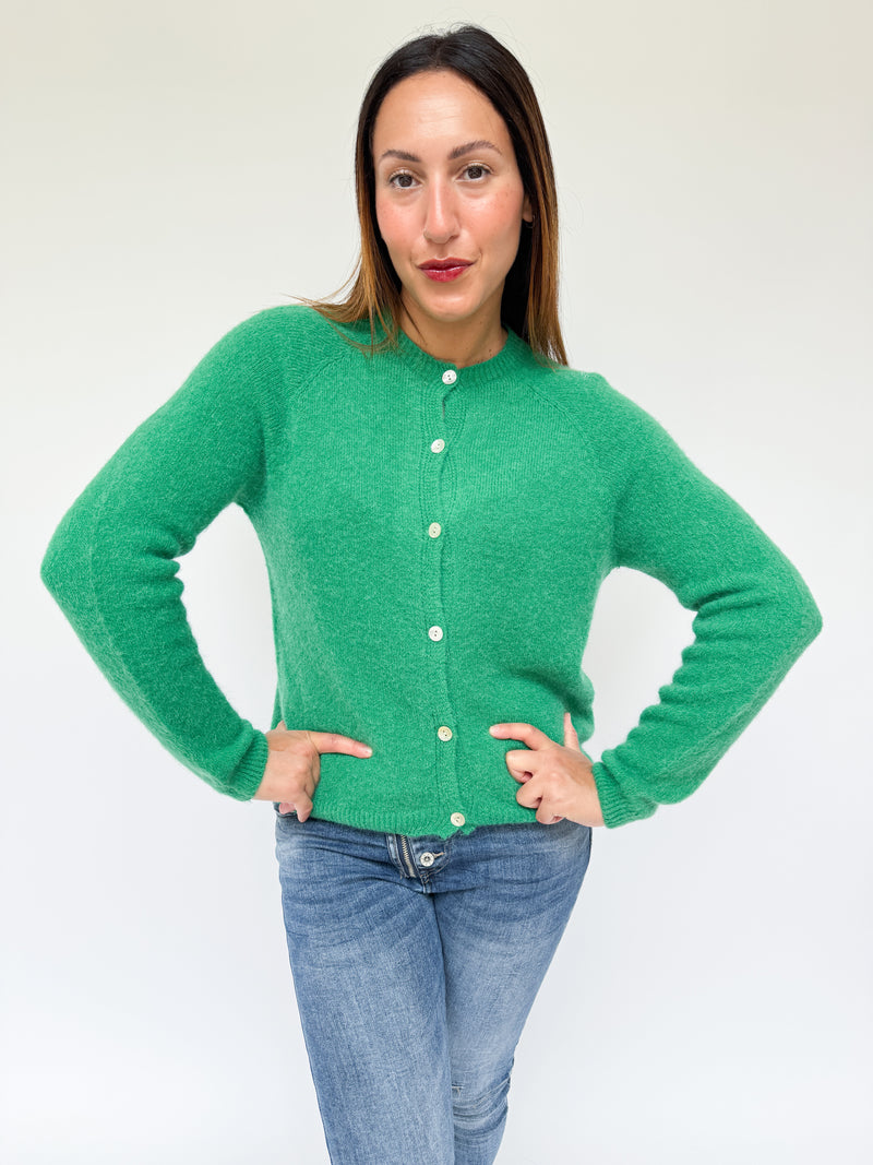 Beth Alpaca Cardigan Emerald